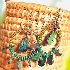 Coconut Shell 🥥 Statement Earrings - Handmade